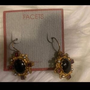FACETS INC EARRINGS GENUINE STONES SAN FRANCISCO